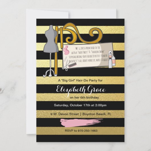 Invitation à la Fête de la Mode/Coiffure (Devant)