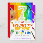 Invitation à la fête de la peinture, fête d'annive (Devant / Derrière)