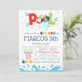 Invitation à la fête de la piscine Anniversaire d' (Debout devant)