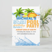 Invitation à la fête de la piscine de Bash (Debout devant)