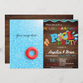 Invitation à la fête de la piscine de chauffage do (Devant / Derrière)