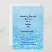 Invitation à la fête de la piscine de plage d'eau  (Dos)