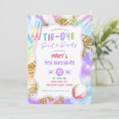 Invitation à la fête de la piscine de teinture col (Debout devant)