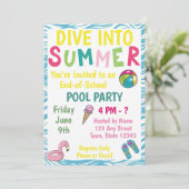 Invitation à la fête de la piscine d'été (Debout devant)