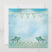 Invitation à la fête de la piscine d'été en eau ga (Dos)