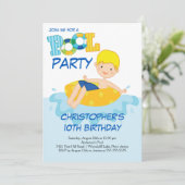 Invitation à la fête de la piscine d'été pour les  (Debout devant)