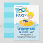 Invitation à la fête de la piscine d'été pour les  (Devant / Derrière)