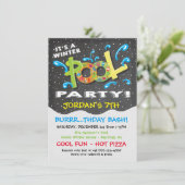 Invitation à la fête de la piscine d'hiver du tabl (Debout devant)