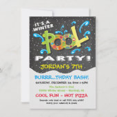 Invitation à la fête de la piscine d'hiver du tabl (Devant)