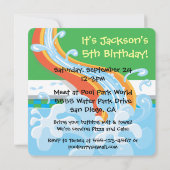 Invitation à la fête de la piscine du parc aquatiq (Dos)