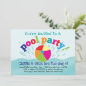 Invitation à la fête de la piscine - Été (Debout devant)