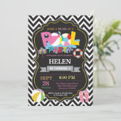 Invitation à la fête de la piscine Fille noire de  (Debout devant)