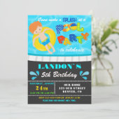 Invitation à la fête de la piscine invitation de p (Debout devant)