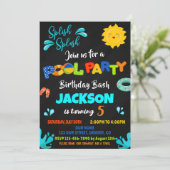 Invitation à la fête de la piscine invitation de p (Debout devant)