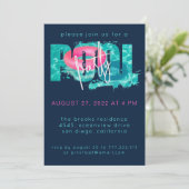 Invitation à la fête de la piscine moderne (Debout devant)
