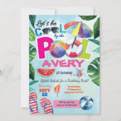 Invitation à la fête de la piscine pour enfants (Devant)