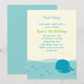 Invitation à la fête de la piscine Splish ou à la  (Devant / Derrière)