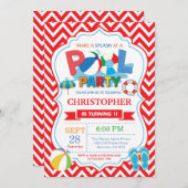 Invitation à la fête de la piscine Splish Splash B (Devant / Derrière)