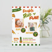 Invitation à la fête de la pizza d'anniversaire av (Debout devant)