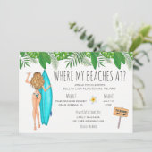 Invitation à la fête de la plage de Bachelorette (Debout devant)