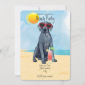 Invitation à la Fête de la plage de Great Dane (Devant)