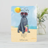 Invitation à la Fête de la plage de Great Dane (Debout devant)