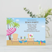 Invitation à la fête de la plage d'été (Debout devant)