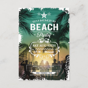 Invitation à la fête de la plage d'été