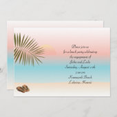 Invitation à la Fête de la Plage Tropical (Devant / Derrière)