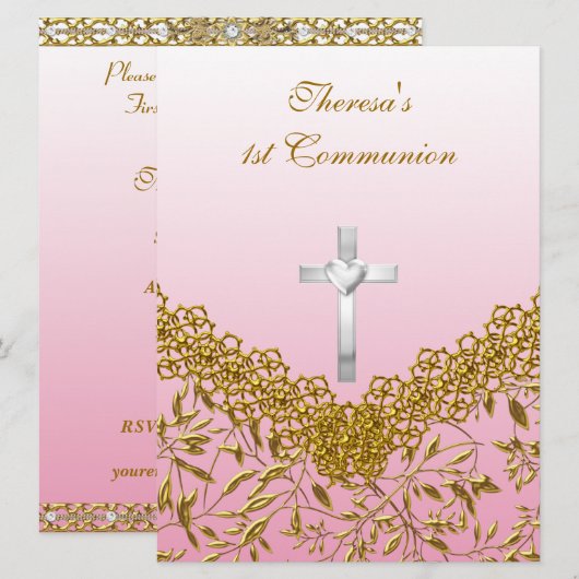 Invitation à la fête de la Première Communion (Devant / Derrière)