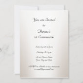 Invitation à la fête de la première communion (Dos)