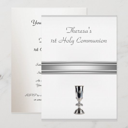 Invitation à la fête de la première communion (Devant / Derrière)