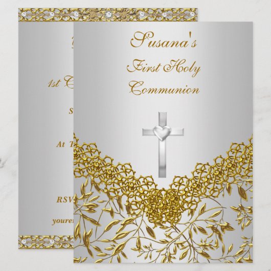 Invitation à la fête de la première communion (Devant / Derrière)