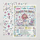 Invitation à la fête de la princesse étoile de la (Devant / Derrière)