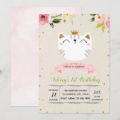 Invitation à la fête de la princesse minou adorabl (Devant / Derrière)