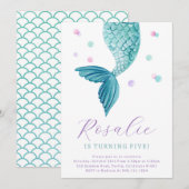 Invitation à la fête de la queue de sirène sous la (Devant / Derrière)