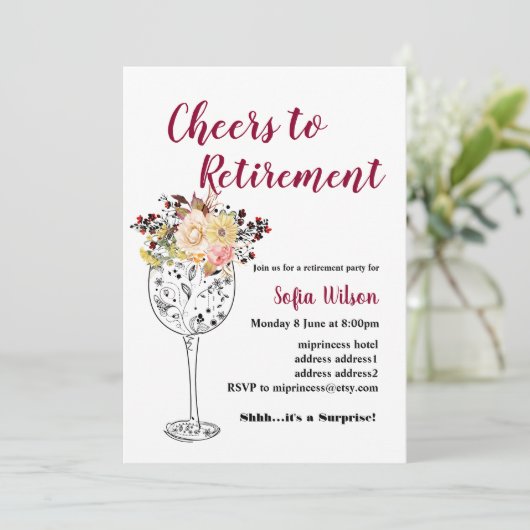 Invitation à la fête de la retraite (Debout devant)