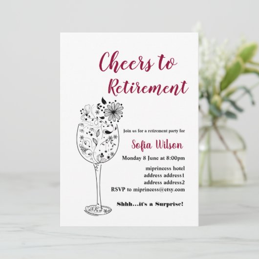 Invitation à la fête de la retraite (Debout devant)