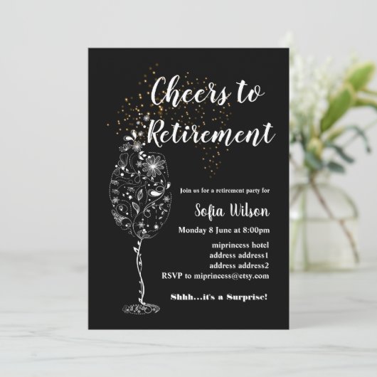 Invitation à la fête de la retraite (Debout devant)