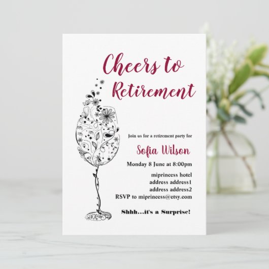 Invitation à la fête de la retraite (Debout devant)