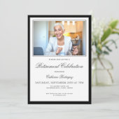 Invitation à la fête de la retraite photo (Debout devant)