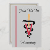 Invitation à la fête de la retraite vétérinaire (Devant / Derrière)