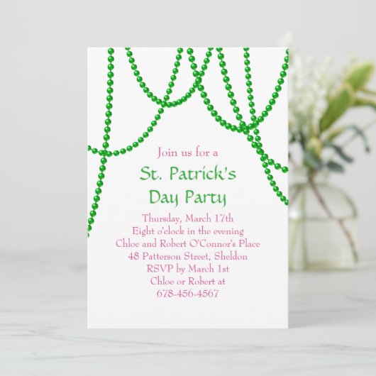 Invitation à la fête de la Saint-Patrick (Debout devant)