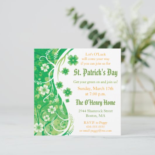 Invitation à la fête de la Saint-Patrick (Debout devant)