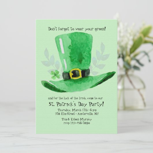 Invitation à la fête de la Saint-Patrick (Debout devant)