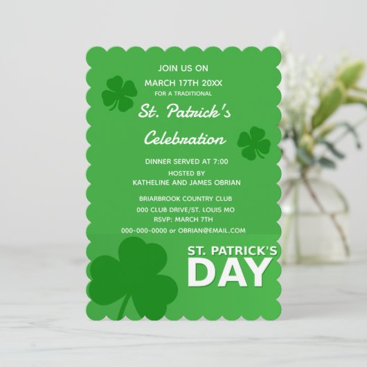Invitation à la fête de la Saint-Patrick (Debout devant)