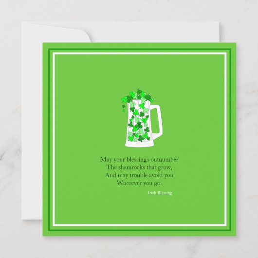 Invitation à la fête de la Saint-Patrick (Dos)