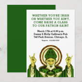 Invitation à la fête de la Saint-Patrick (Devant / Derrière)