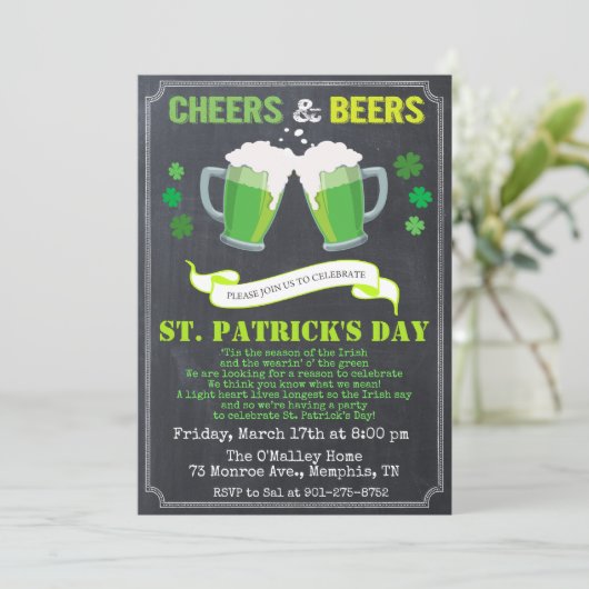 Invitation à la fête de la Saint-Patrick (Debout devant)