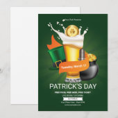 Invitation à la fête de la Saint Patrick (Devant / Derrière)